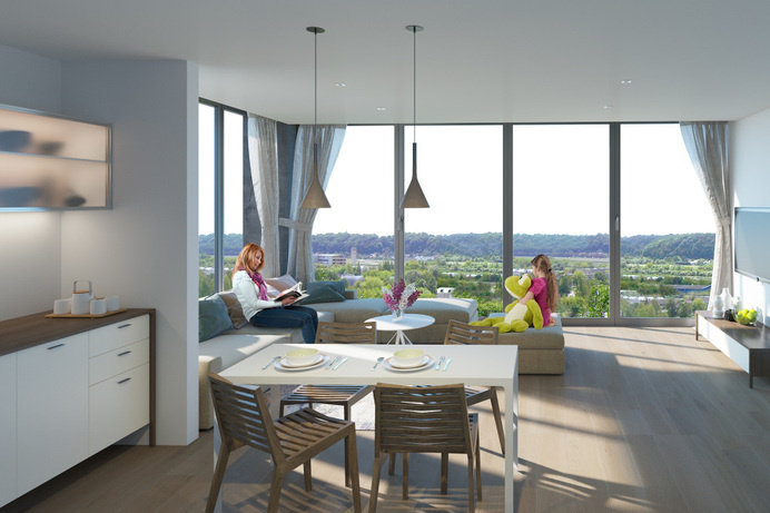 Apartment on the hill - dizonaurai #render #arch