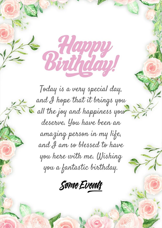 Heart Touching Birthday Wishes for Special Person.