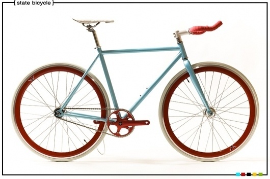 State Bicycle Co. - Classic #red #fixed #design #gear #bike #blue