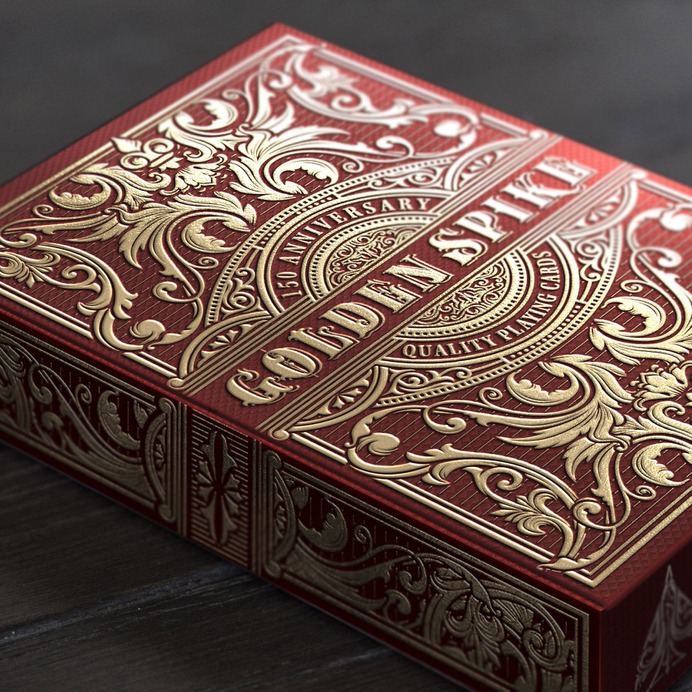 Golden Spike Playing Cards - 150th Anniversary Edition #playingcards #historical #anniversary #illustration #graphicdesign