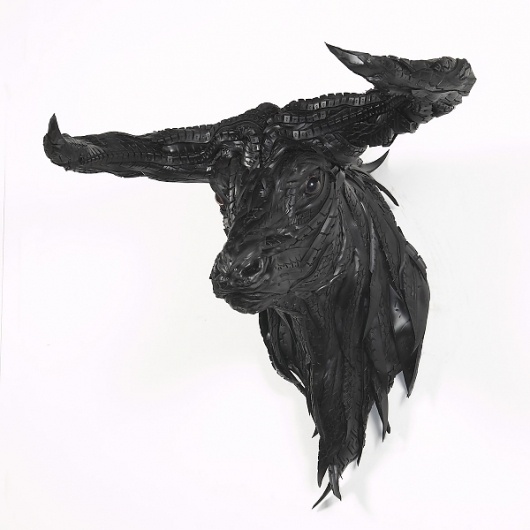 Ferocious Animal Sculptures made from Tires #inspiration #abstract #creative #design #unique #sculptures #cool