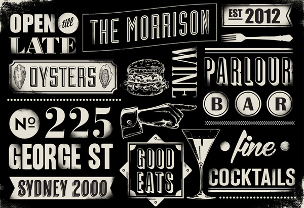 Gemma Warriner - The Morrison Bar & Oyster Room #new #bar #york #typography