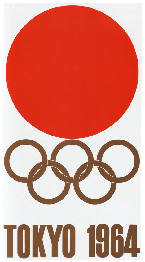 Mid-century olympics poster by Yusaku Kamekura.