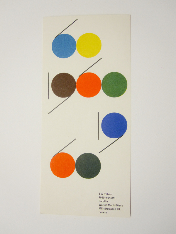New Year Card, 1960: #print #geometic