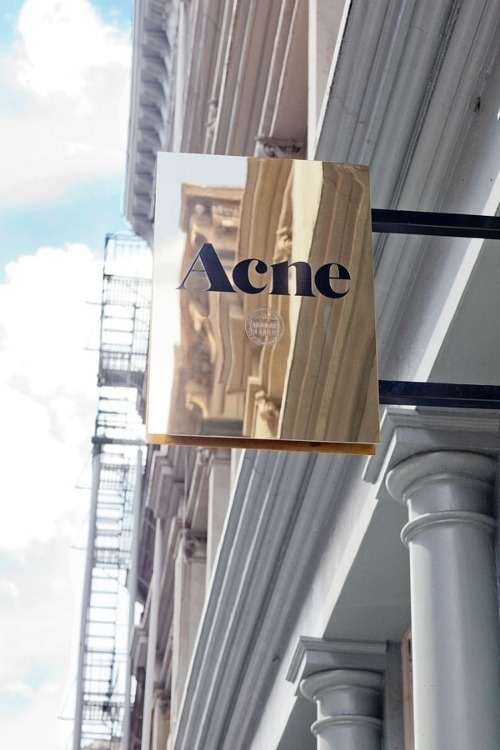 Acne Signage #signage #typography #sign