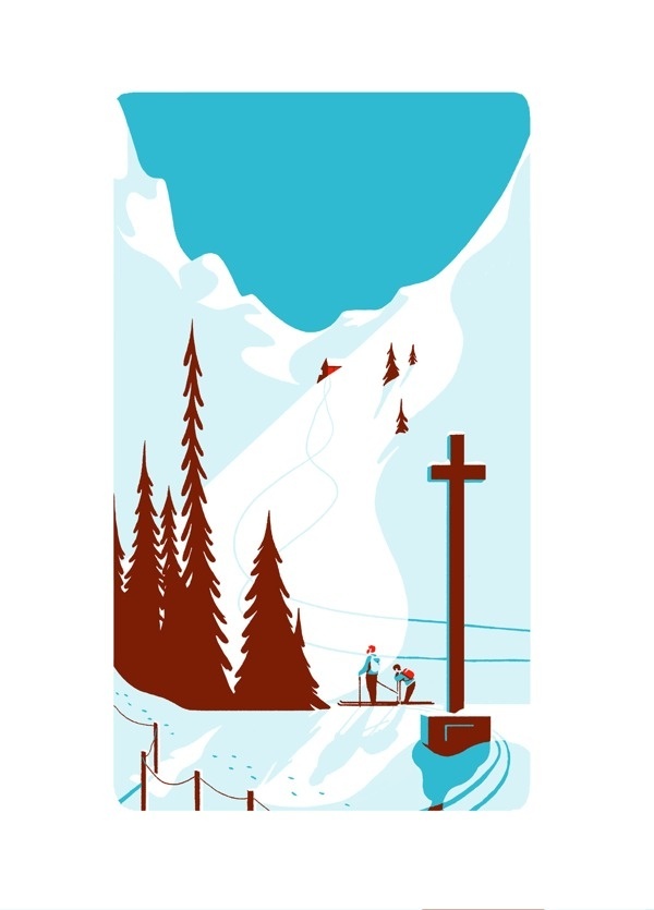 MOUNTAIN on Behance #skiing #illustration #mountain