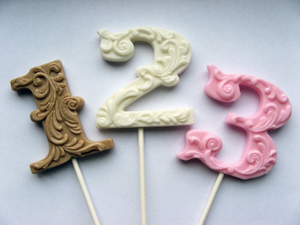 Filigree numbers #lollipop #number #sweets #typography