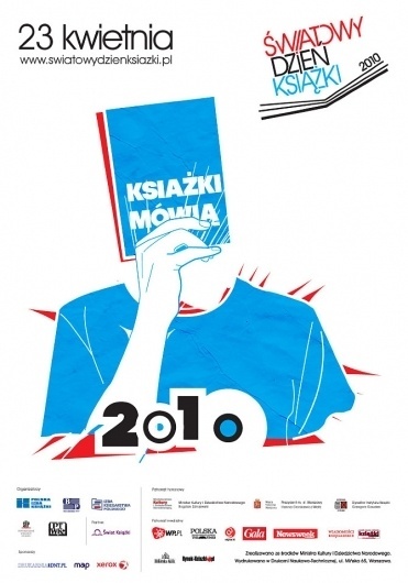Książki Mówią - parkink #blue #red #poster #drawing