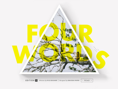 Personal_project #triangle #yellow #typography