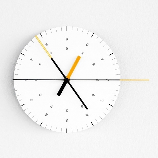 Wall Clock by Ordinary Purposes #design #clock #numbers