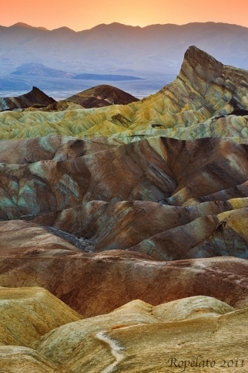 Let's Take a Walk, zabrinskie point, death valley national park | Flickr - Photo Sharing! #color #valley #landscape