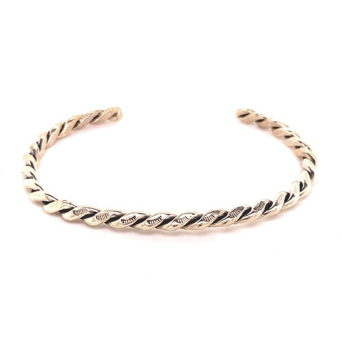 Vintage stamped Twist Cuff Bracelet