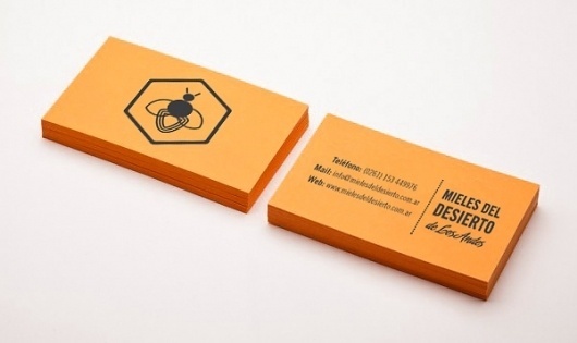 Mieles del Desierto on the Behance Network #bee #orange #honey #stationery