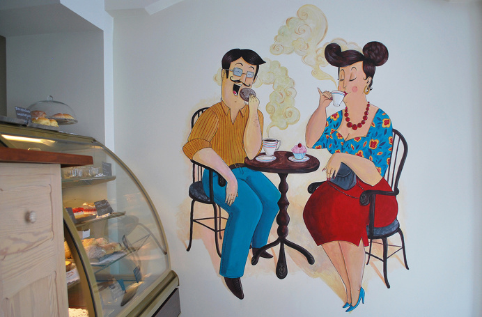 #wallpainting #mural #coffee #tea #cafe #painting