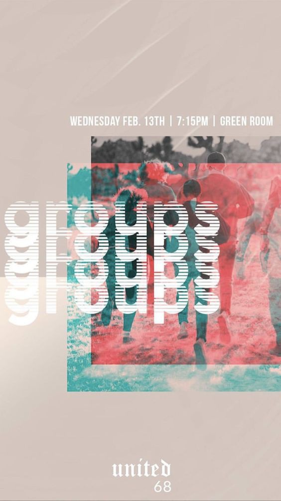 Church Groups Graphic Design Announcement