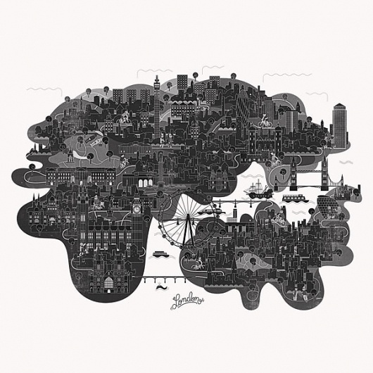 Vesa Sammalisto #london #illustration #map