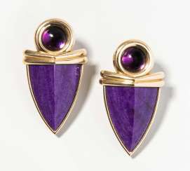 Philippe Pfeiffer Sugelith-Amethyst-Ohrclips