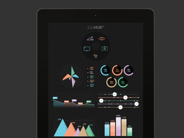 SJQHUB™ Visual Data on Behance #texture #ui #iphone #app #data #visualization