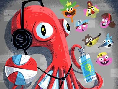 Tumblr, Luke Flowers #illustration #octopus #flowers #luke