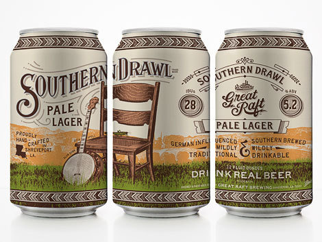 Great Raft Brewing Southern Drawl Cans #packaging #beer #cans