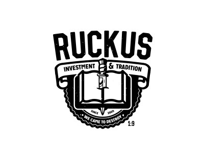 Invest Your Time #stamp #banner #white #badge #book #black #tradition #read #vintage #ruckus #knife #crew