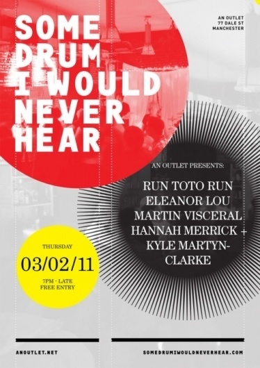 Some Drum I Would Never Hear #event #flyer #design #poste #poster #leaflet