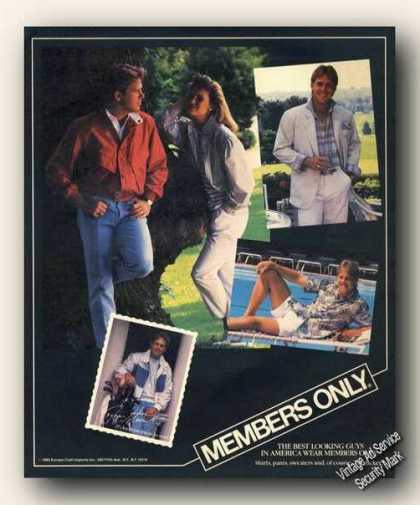 Members Only Clothing Advertising (1986)