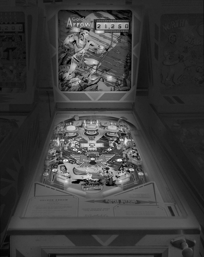 Saudade: Black and White Photos of Vintage Pinball Machines by Michael Massaia
