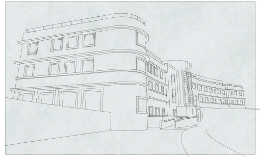 Morecambe #line #morecambe #retro #illustration #architecture #morcambe #art #deco #work #england