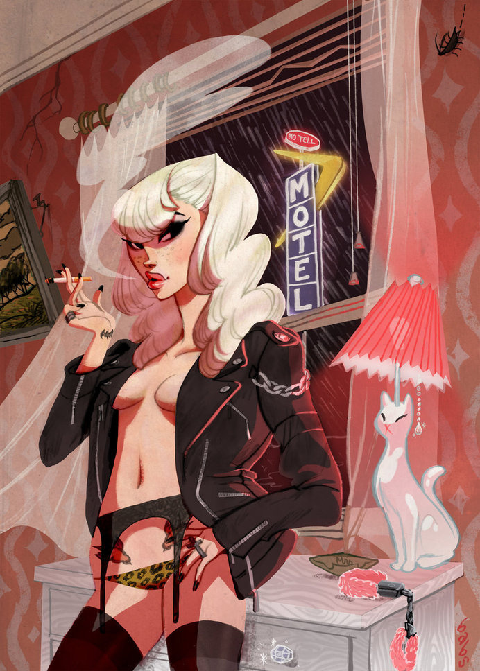 No Tell Motel by babsdraws on deviantART #sexy #motel #chick