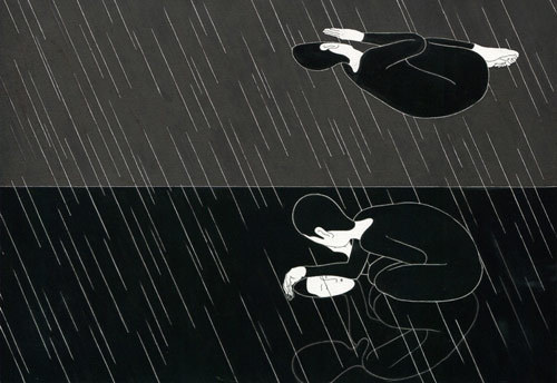 Drawings by artist Daehyun Kim Moonassi #white #black #drawn #and #hand