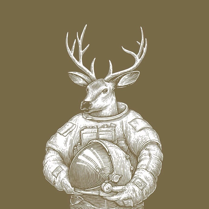 #deer #illustration #astronaut