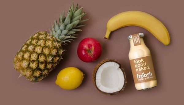 Various fruits representing the ingredients of Pineapple, Banana and Coconut Froosh #smoothie #photography #fruits #package