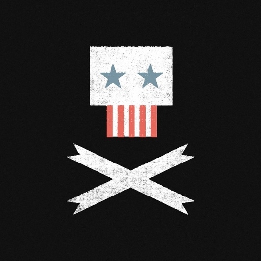 Tymn Armstrong #america #illustration #ribbons #skull