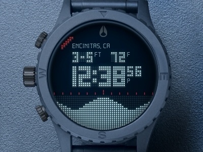 Dribbble - The NIXON Digital Tide 51-30 Watch by Dann Petty #awesome