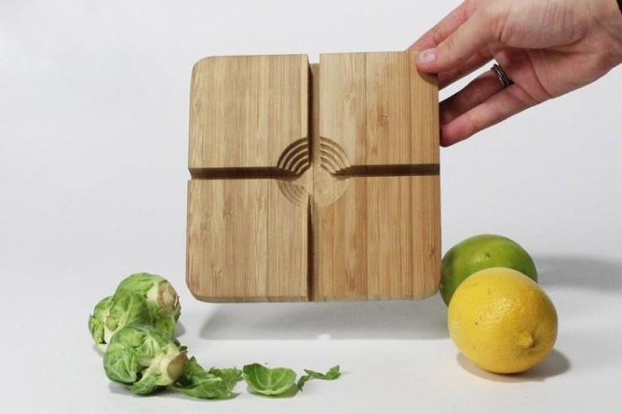 The B. Sprout 2000 is a cutting board created to save your fingers and make dicing difficult vegetables easy! #productdesign #industrialdesi