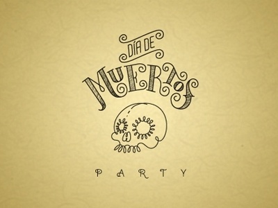 Dribbble - Día de Muertos by Christian Antolin #dribble #muertos #typography #antolin #skull #christian #death #party