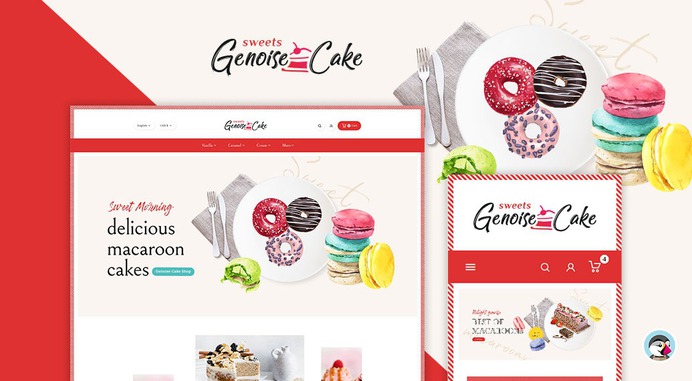 #Genoise - #Macaroon #Cakes & #Sweets - #Prestashop #Responsive #Theme | #TemplateTrip #eCommerce #Website #Design #Template