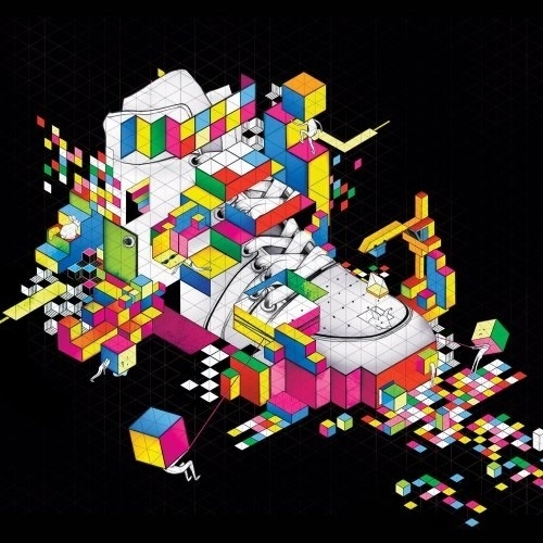 Vault49 | Case Studies | Isometric Experiments #colourful #isometric #vault49 #sneaker