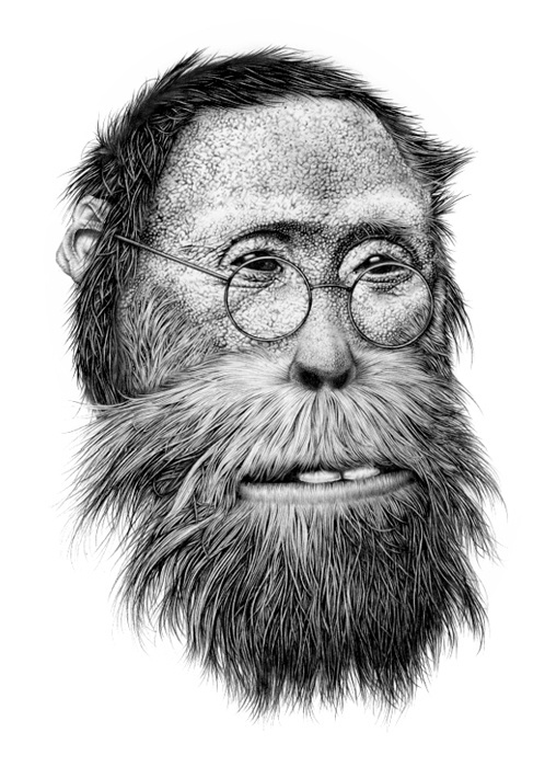Violaine & JeremynFeuilleton.. http://off-the-wall-b.tumblr.com/tagged/animalistic #illustration #animal #monkey