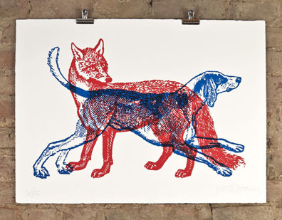 patrick thomas • fox and hound • £150.00 #print #poster #illustration