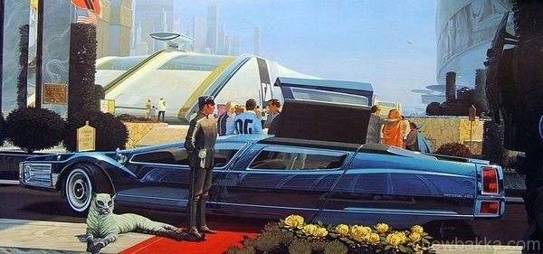 Retro-Futuristic Chauffeur #futurism #chauffeur #car #retro