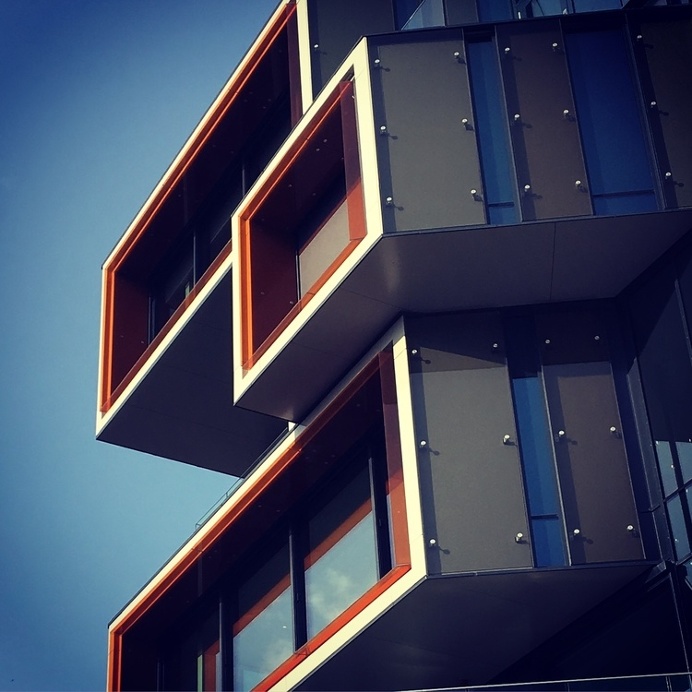 Modern architecture in Nydalen in Oslo