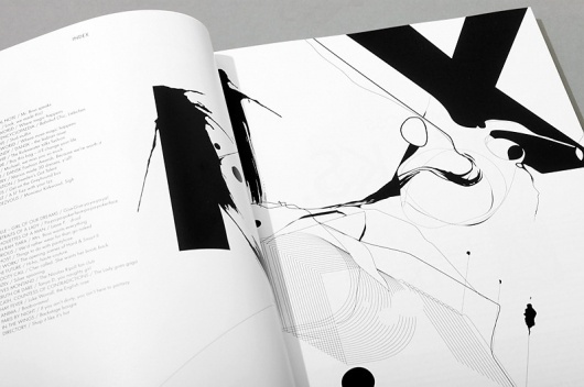 DANSK–International Fashion Magazine - Rune Høgsberg #lines #blackwhite #swirl #typography
