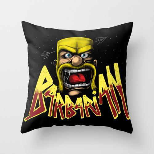 Barbarian from Clash of Clans. Pahito's fan art #barbarian #yellow #clash #sleep #black #illustration #clans #art #pahito