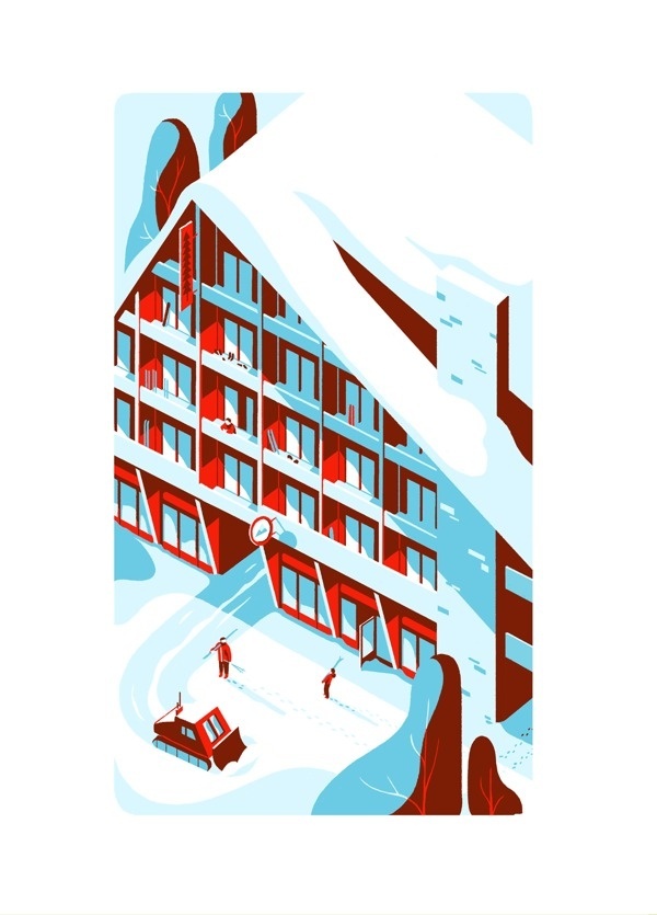 MOUNTAIN on Behance #illustration #challet
