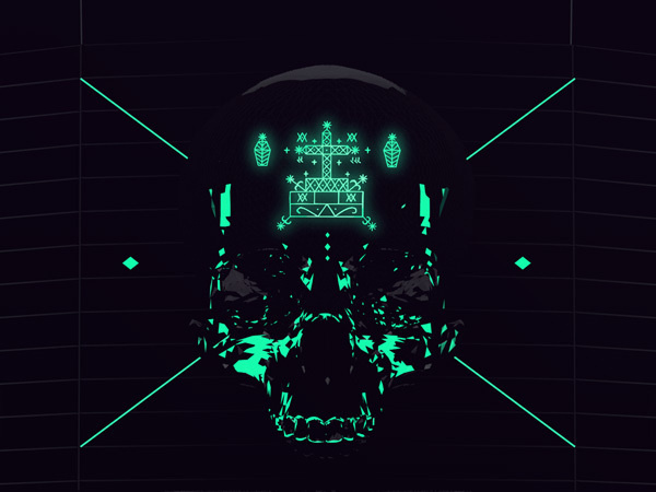 Death in motion. Goverdose v2.0 on the Behance Network #v20 #goverdose #gif #skull #future #neon