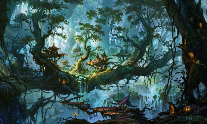 Fantasy Forest Tree Branch Backgrounds And Wallpapers Hd – WallpapersBae