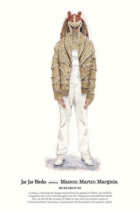 HE WEARS IT 03 #wars #illustration #john #star #fashion #woo