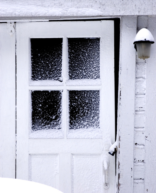 Photography #barn #cold #garage #snow #window #winter